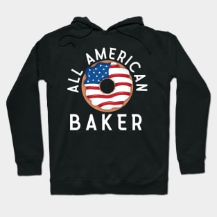 ALL AMERICAN BAKER PATRIOTIC 4TH OF JULY USA DONUTS BAKING Hoodie